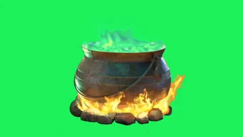 Animation Witch's potion cauldron. Stock Footage 142774907