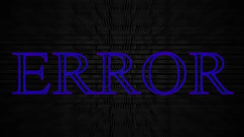 Animation of the word Error with glitched effect on matrix numbers background Stock Footage 239750483