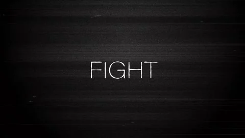 Animation of word fight with glitch flic... | Stock Video | Pond5