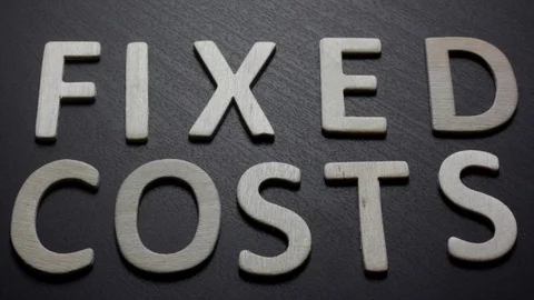 Animation with the word fixed costs Stock Footage 125824190