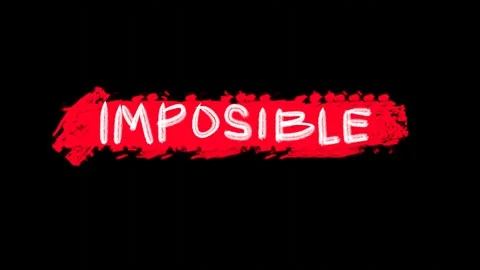 Animation of the word impossible with brush paint style Stock Footage 274497937