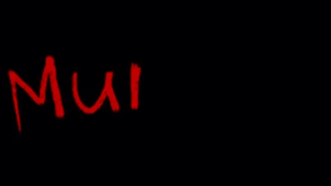 An animation of the word "killer" written in red text on a black background Stock Footage 324527704