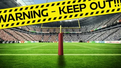 Animation of word warning keep out with ... | Stock Video | Pond5