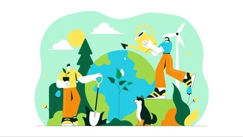 Animation of World Environment Day Vecto... | Stock Video | Pond5