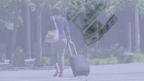 Animation of world map and data processing over man using smartphone Stock Footage 329508639