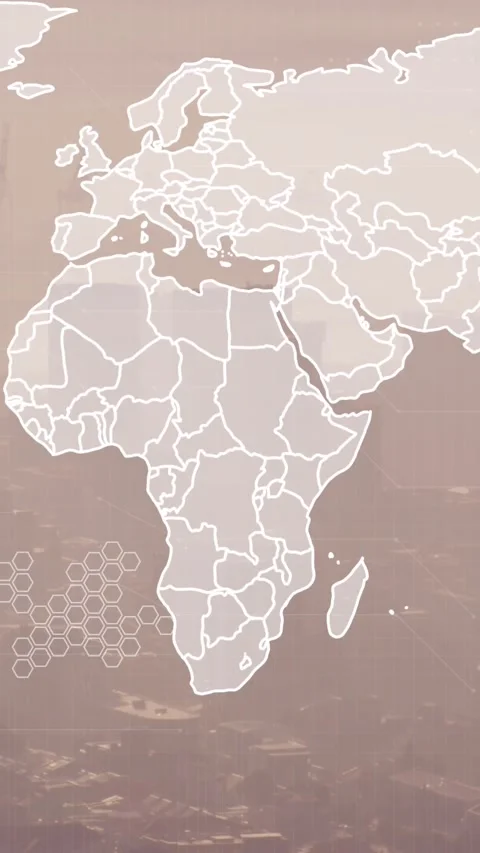 Animation of world map and financial data processing over cityscape Stock Footage 344803121