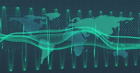 Animation of world map and graphs on nav... | Stock Video | Pond5