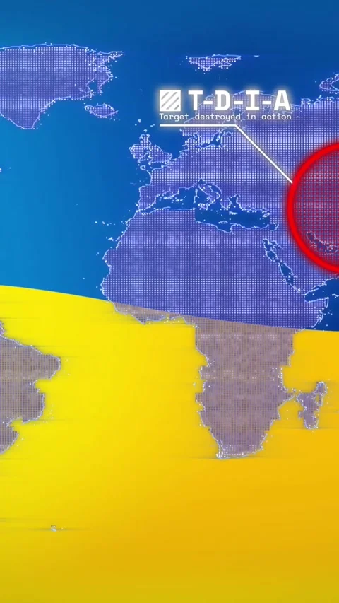 Animation of world map and plane over flag of ukraine Stock Footage 342594283