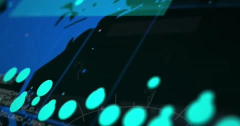 Animation of world map over data processing and math text on black background Stock Footage 201275181