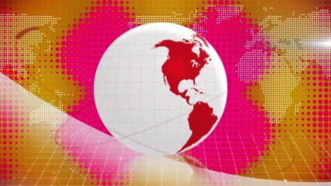 Animation of world map over globe | Stock Video | Pond5