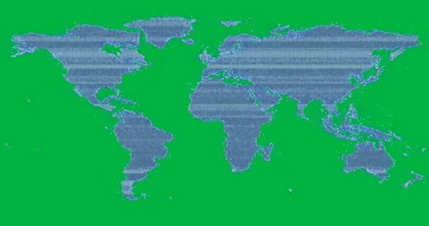 Animation of world map over transparent background Video stock 318338012