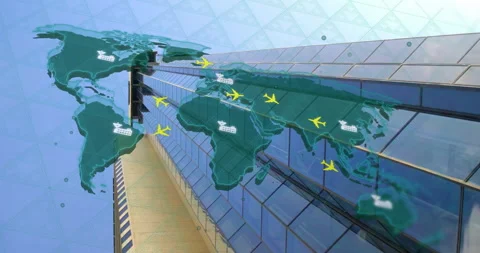 Plane Map Animation Stock Footage - Animation World Map Plane Icons Footage 309499206 Iconl 