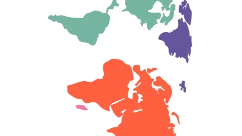 Animation of world map on white backgrou... | Stock Video | Pond5