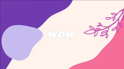 Animation of wow text over pattern background Stock Footage 310434824