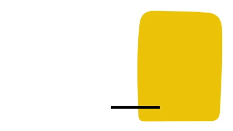 Animation of a yellow  and black rectangle  in  minimal art motion style Stock Footage 140044485