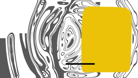 Animation of a yellow  and black rectangle  in  minimal art motion style on m Stock Footage 140044506