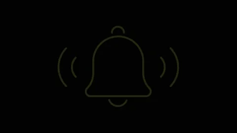 Animation yellow bell. Stock Footage 165379591