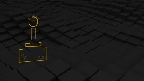 Animation of yellow buffer in dark background Stock-Footage 124306710