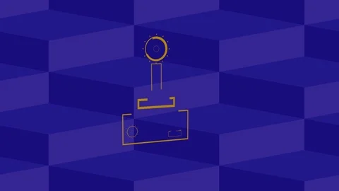 Animation of yellow buffer in purple background Stock-Footage 124306695