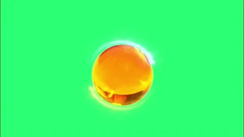 Animation yellow crystal ball  Stock Footage 147320456