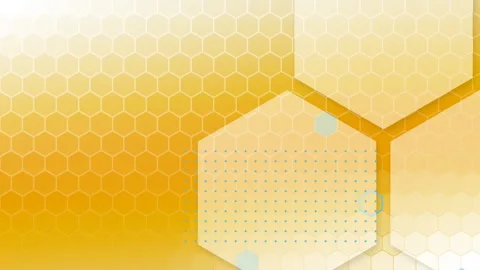 Animation of yellow hive on yellow background Stock Footage 266182091