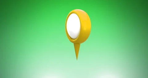 Animation of yellow location pin bouncin... | Stock Video | Pond5