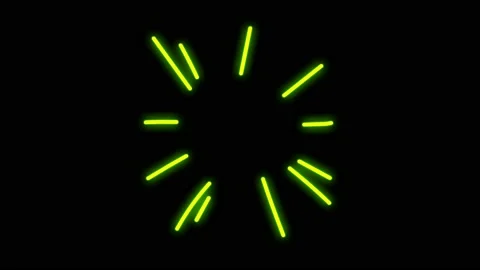 Animation yellow neon light moving effect isolate. Stock Footage 172918136