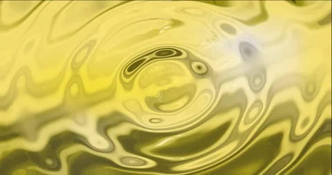 Animation of yellow ribbed liquid Stock Footage 92023896