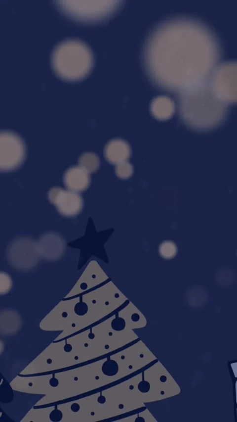 Animation of yellow spots over multiple christmas trees and gift icons against Stock Footage 344369522