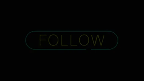 Animation yellow text FOLLOW. Stock Footage 165379612