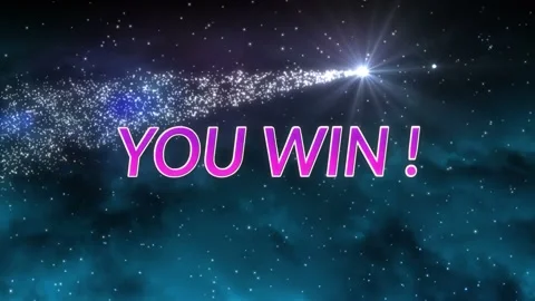 Animation of you win text and spots on black background Video stock 330287487