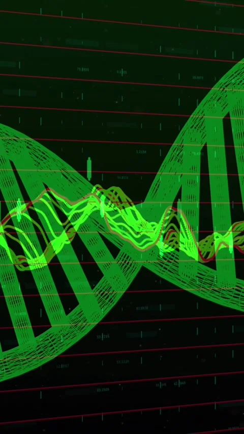 Animation of zigzag lines over string of data processing on black background Stock Footage 323151587