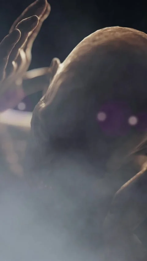 Animation of zombie with smoke on black background Stock Footage 323922304