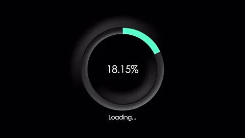 Animations and motion graphics Loading bar. Futuristic progress loading bar 0 Illustrazione stock