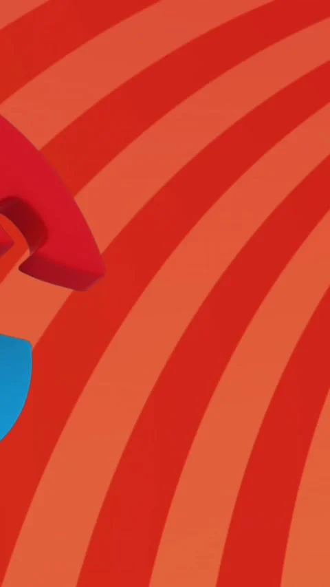 Animations of colorful puzzle pieces over red striped background Stock Footage 344011817