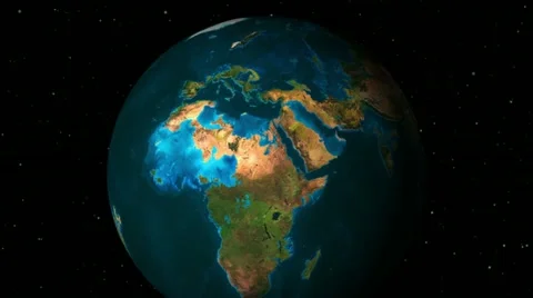 Animations of Earth after global warming - continents flooding Stock Footage 12237174