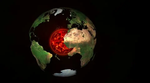 Animations of Earth structure - transparent Earth magma core Video stock 12237207