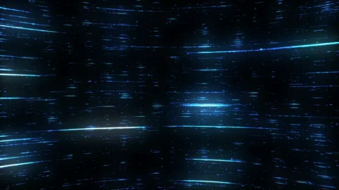 Animations of glowing horizontal lines moving across the screen against a dark Stock Footage 165022267