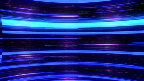 Animations of glowing horizontal lines moving across the screen against a dark Vídeo Stock 165105166