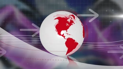 Animations of spinning and world map ove... | Stock Video | Pond5