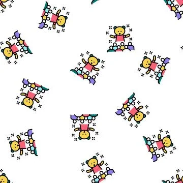 Animator kids show vector seamless pattern Stock Illustration