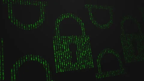 Animatsi code in the form of a lock Stock Footage 296832389