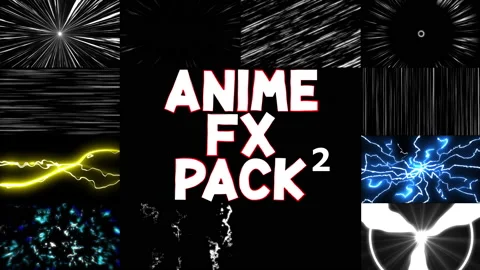Anime Action FX Pack. Part 2. A Collection Of Looped Overlays For Dynamic Anime Video stock 238627176