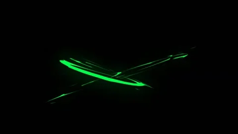 Anime Auras Winds Green Swirls Full  - Video Effects Overlay Animation VF Stock Footage