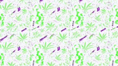 Anime Cannabis Vortex – Vertical motion Stock Footage 306485314