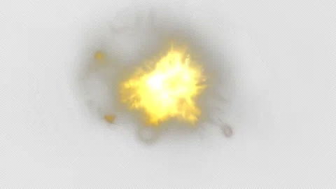 Anime cartoon style explosion with alpha channel. Stock Footage 237984612