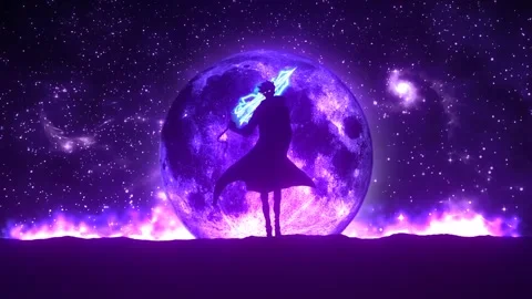 Anime character with lightning sword Stock Footage 283462453