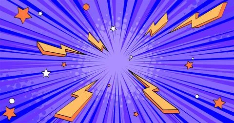 Anime comic burst background Stock Illustration