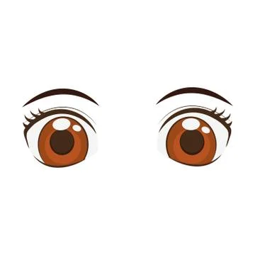 Anime eyes style comic Illustrazione stock