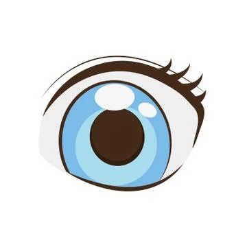 Anime eyes style comic Illustrazione stock